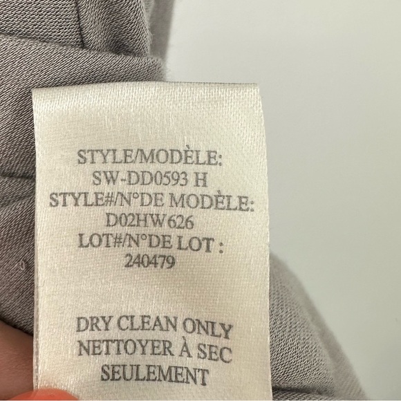 Helmut Draped Silk Gray Sleeveless Scoop Neck Midi Length Dress Size 0 - Picture 5 of 8